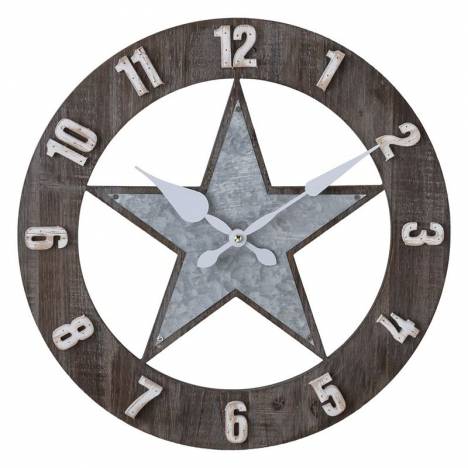 Gift Corral Wood/Metal Star Wall Clock