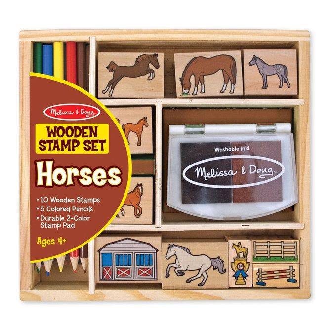 Melissa and Doug Horses Wooden Stamp Set