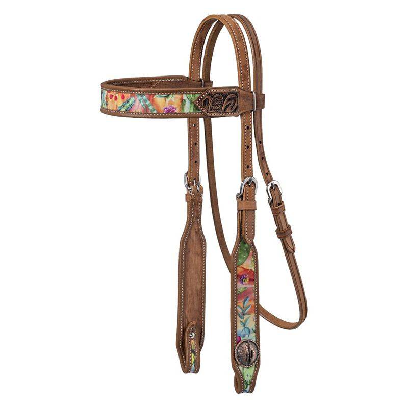 Tough1 Cactus Print Browband Headstall