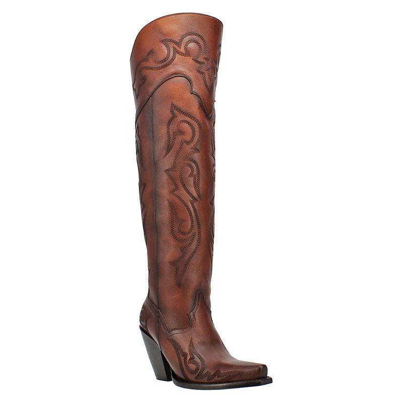 Dan Post Ladies Seductress Snip Toe Boots 8 M Tan