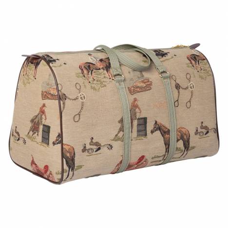 Huntley Equestrian Tapestry Duffle Bag - Western Equestrian Style