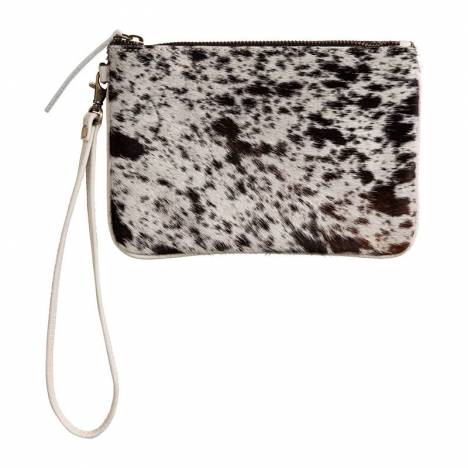 Huntly Equestrian Cowhide Wristlet Handbag