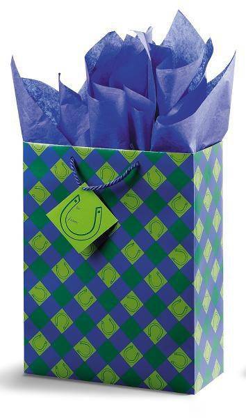 Gift Corral Lucky You! Vertical Vogue Gift Bag - Blue/Green