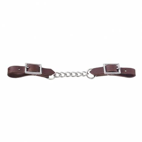 Tough1 Harness Leather Curb with Single Chain