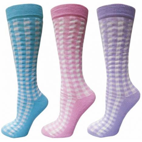 TuffRider Ladies Gingham Check Socks