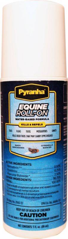 Pyranha Equine Roll-On Water Base Formula Insect Repellent