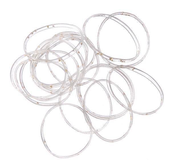 Tough1 Clear Glitter Bands