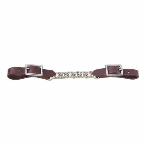 Tough1 Harness Leather Curb with Flat Chain