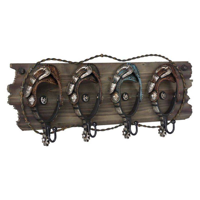 Gift Corral Western Themed 4 Hook Rack