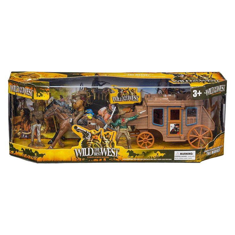 Gift Corral The Best Wild West Cowboys and Stagecoach Play Set