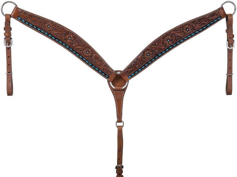 Tough1 Turquoise Buckstitch Breastcollar