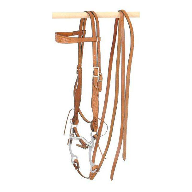 King Series Horse Embossed Browband Headstall