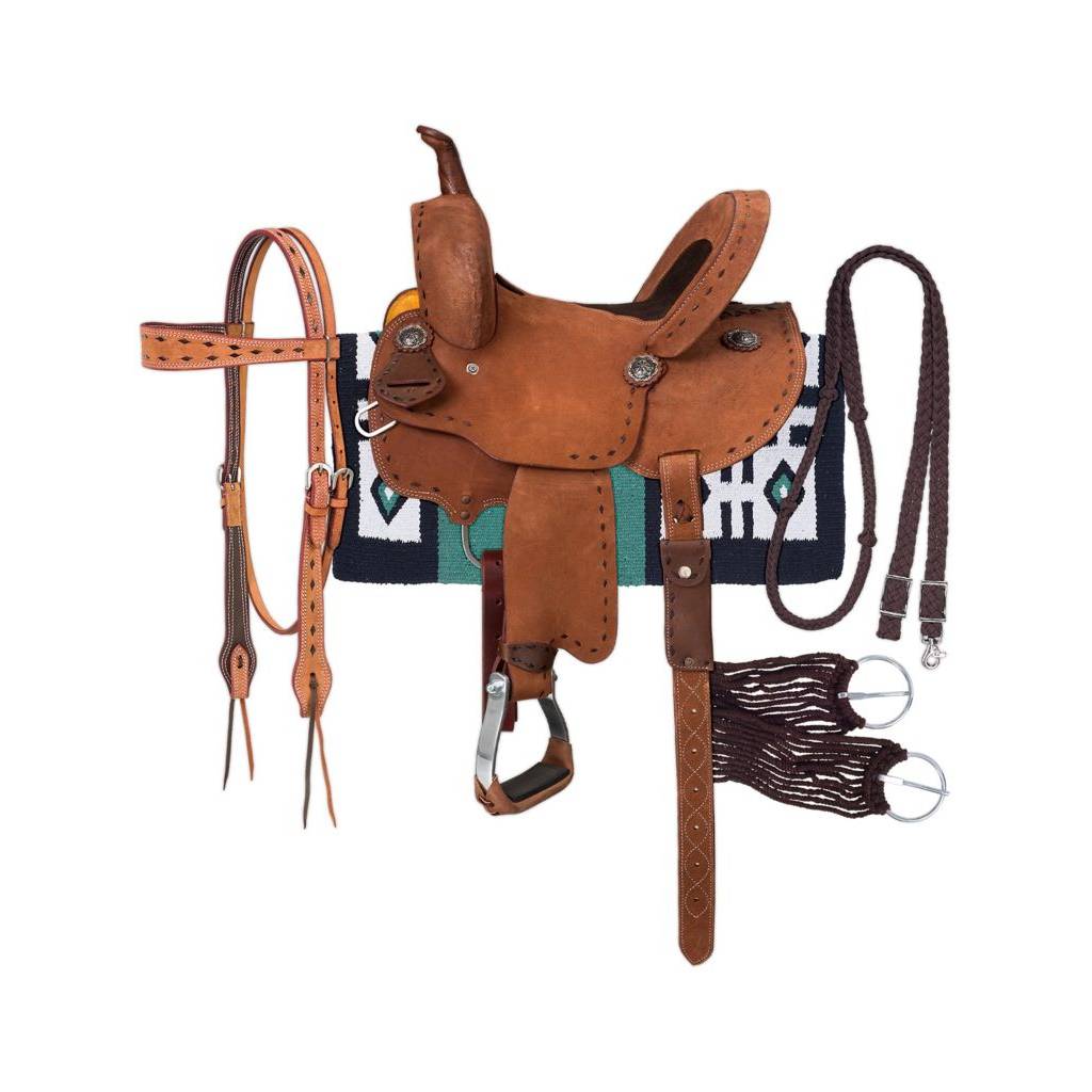 Royal King Branson Buckstitch Roughout Barrel Saddle