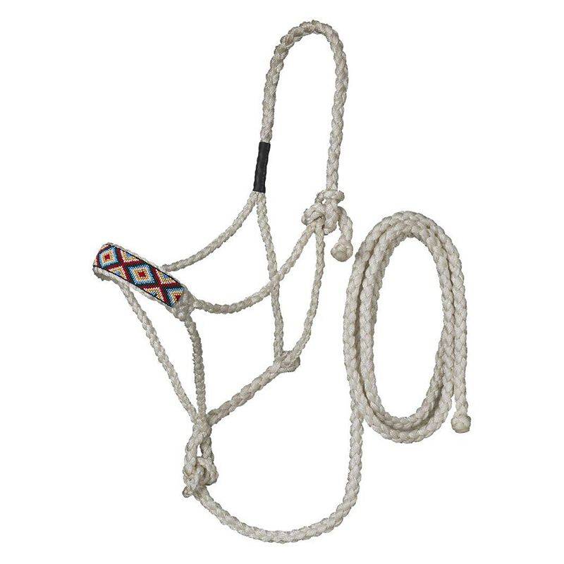 Tough1 Beaded Mule Tape Halter With Lead