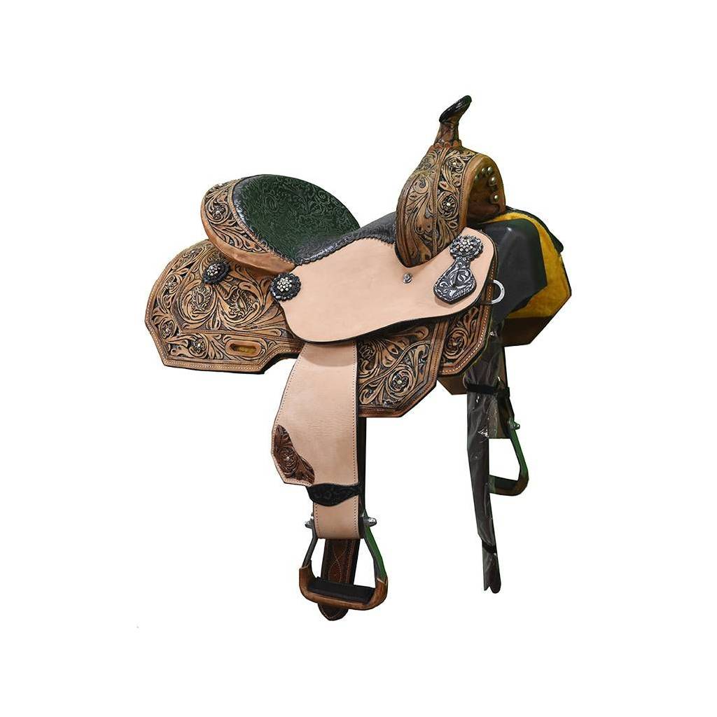Silver Royal Onyx Barrel Saddle