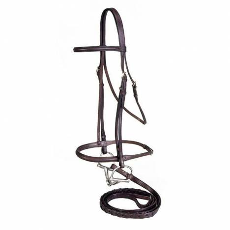 EquiRoyal Raised Draft Horse Snaffle Bridle