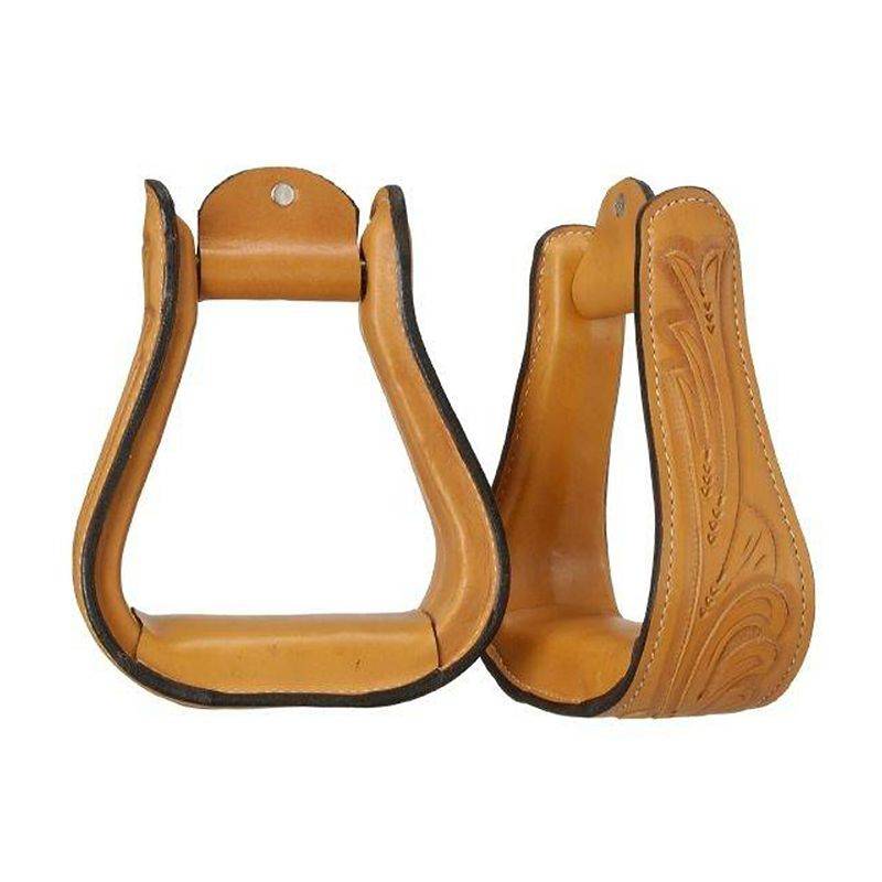 Royal King Embossed Leather Stirrups
