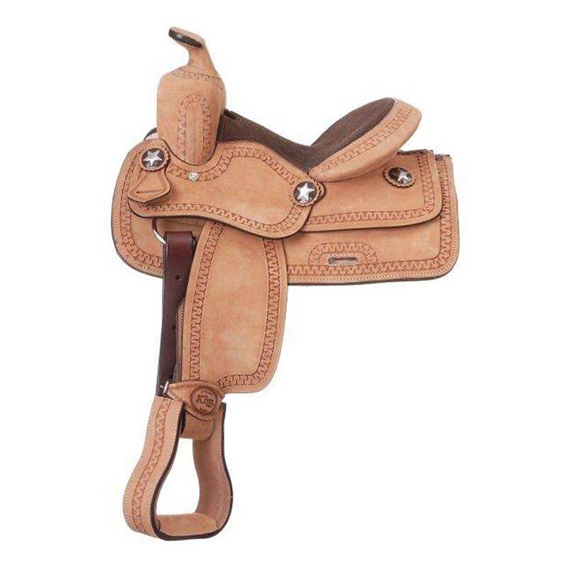 King Series Youth Cowboy Saddle with  Serpentine Tooling Package
