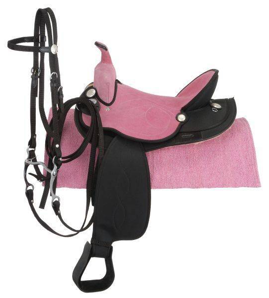 King Series Suede Seat Synthetic Trail Saddle Package