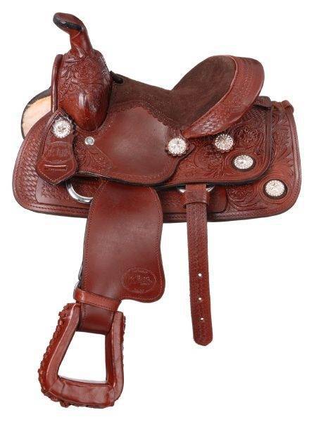 King Series 8" Miniature West Trail Conchos Saddle Package