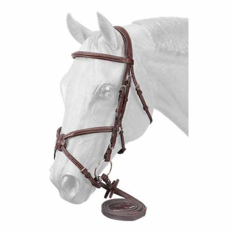 EquiRoyal Premium Padded Fancy Stitched Raised Figure Eight English Bridle