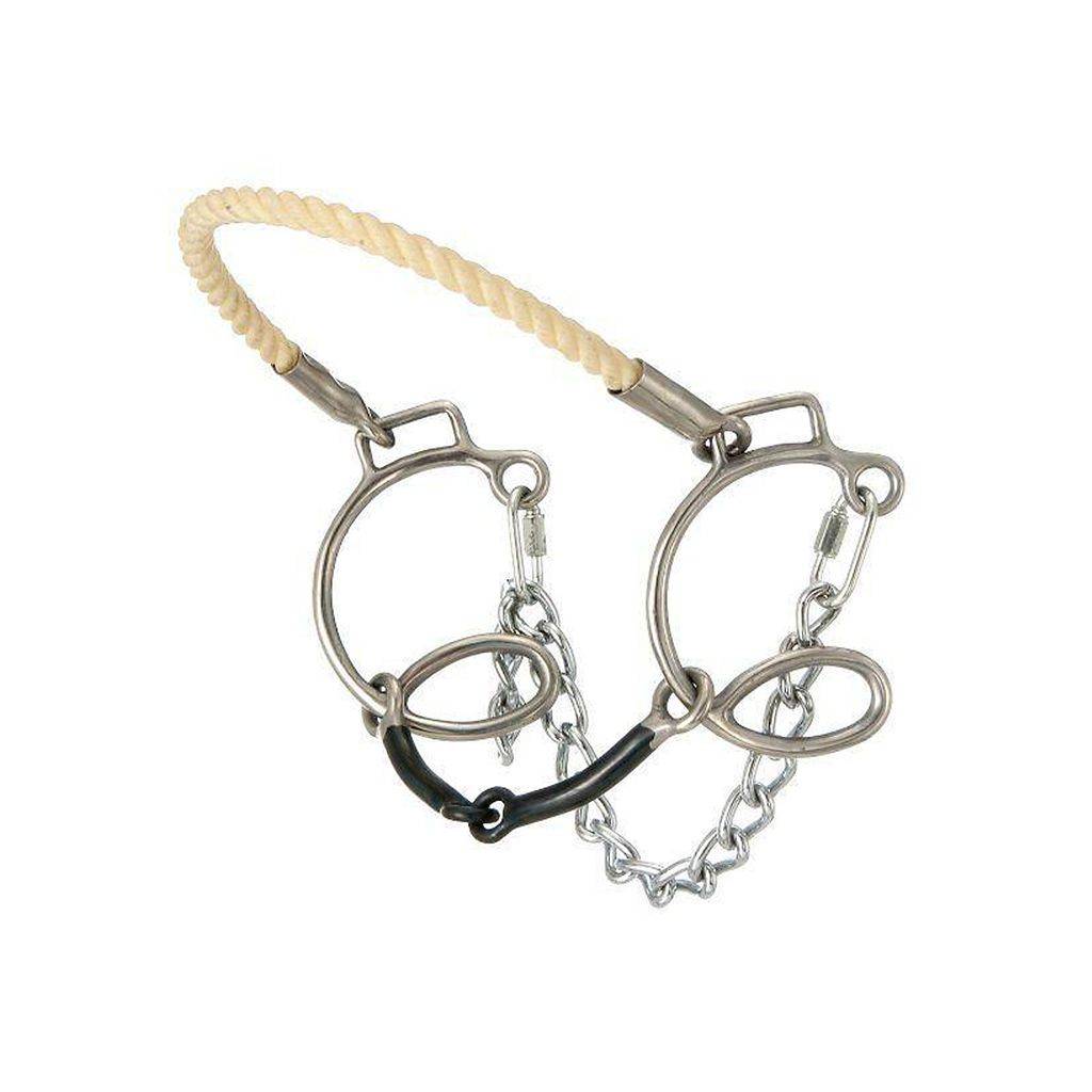 Kelly Silver Star 6" Cheek Sweet Iron Snaffle with Rope Nose