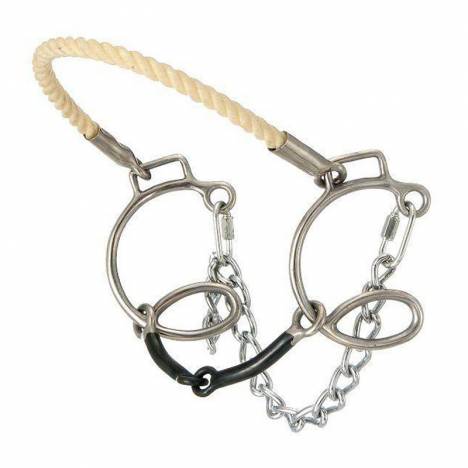 Kelly Silver Star 6" Cheek Sweet Iron Snaffle with Rope Nose