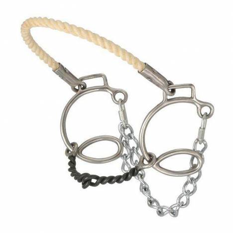 Kelly Silver Star 6" Cheek Twisted Sweet Iron Snaffle with Rope Nose