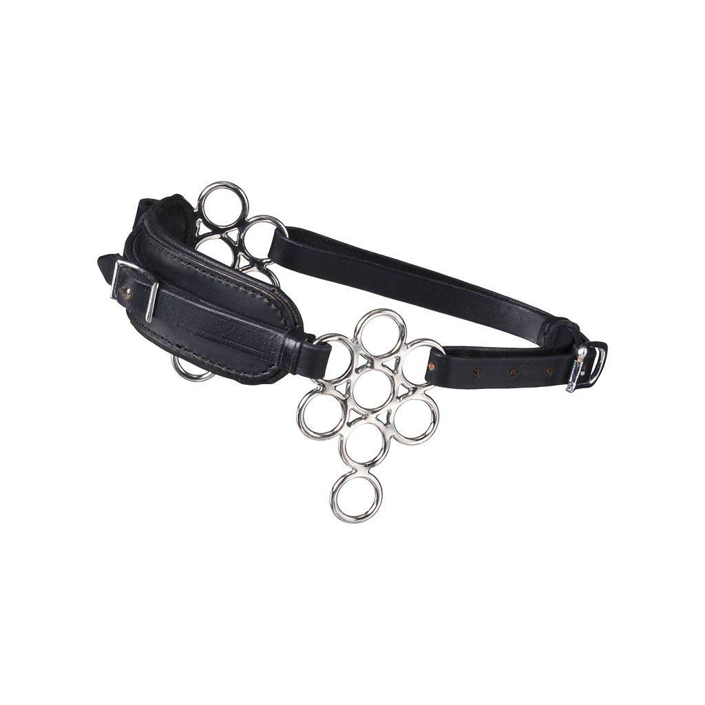 Tough1 Leather Nose Multi Ring Hackamore