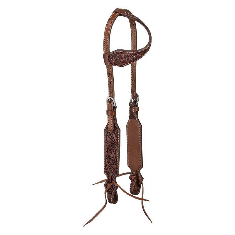 Tough1 Single Ear Floral Tooled Headstall