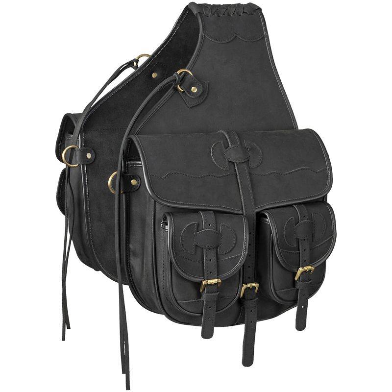 Tough1 Oiled Leather Saddle Bag
