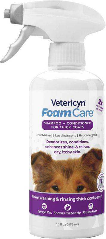 Vetericyn FoamCare Shampoo & Conditioner for Thick Coats