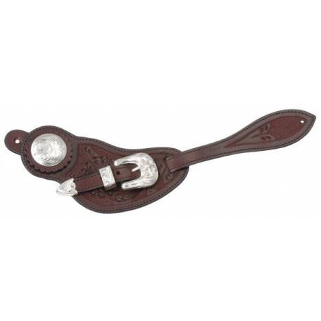 Tough1 Royal King Floral Spur Strap Silver Buckle Set