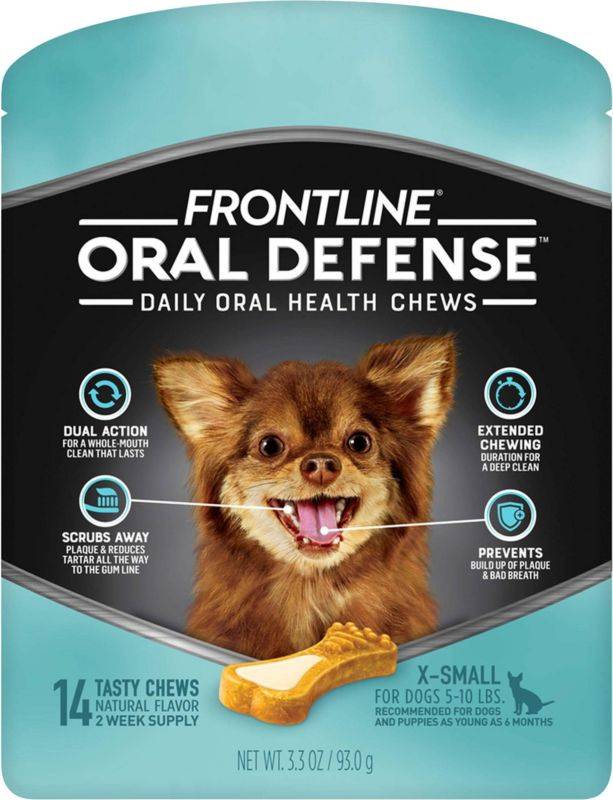Frontline Oral Defense Daily Oral Health Chews - Frontline Dental Chews Xs