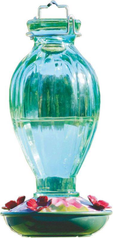 Fluted Glass Hummingbird Feeder