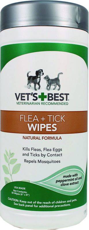 Vet's Best Flea & Tick Wipes Dogs And Cats