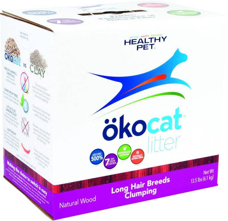 Okocat Natural Wood Cat Litter, Long Hair Breeds