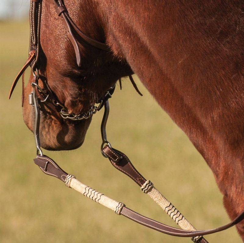 Cashel Quick Change Rawhide Trim Split Reins