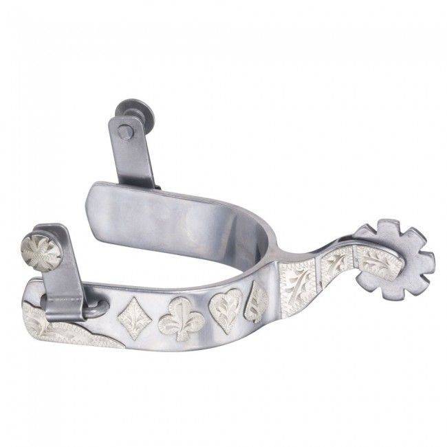Tough1 Sweet Iron Spurs With Poker Suits Design