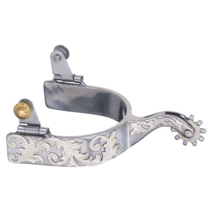 Tough1 Sweet Iron Spurs With Silver Leaf Overlay