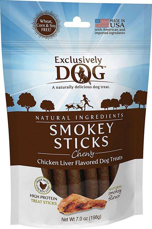 Exclusively Dog Chewy Smokey Sticks Dog Treats