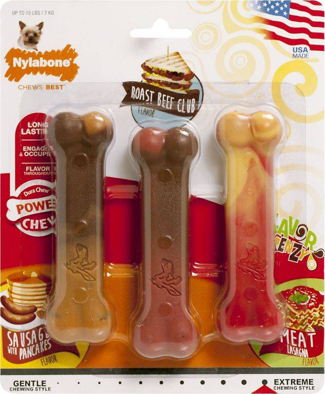 Nylabone Flavor Frenzy -3 Pack - Sausage Beef Lasagna
