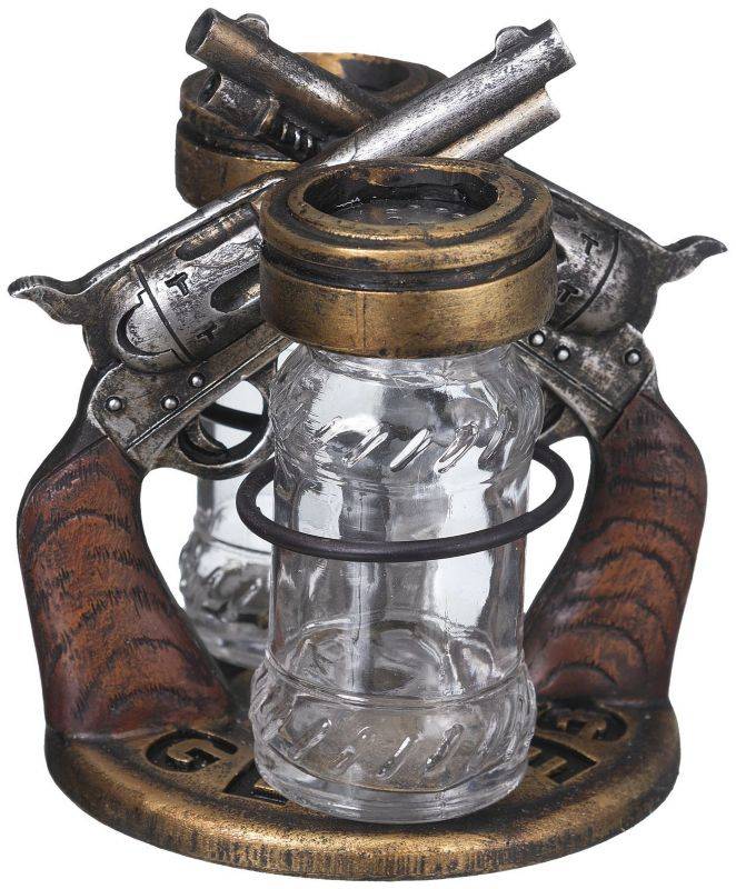 Double Pistol Salt Pepper Shakers