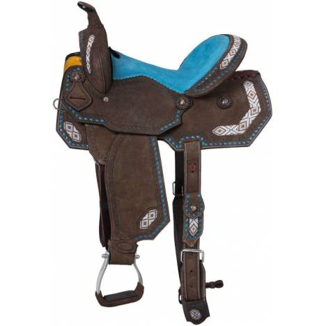 Silver Royal Sonora Buckstitch Barrel Saddle
