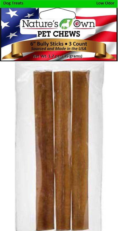 Nature'S Own USA Low Odor Bully Sticks Dog Chew