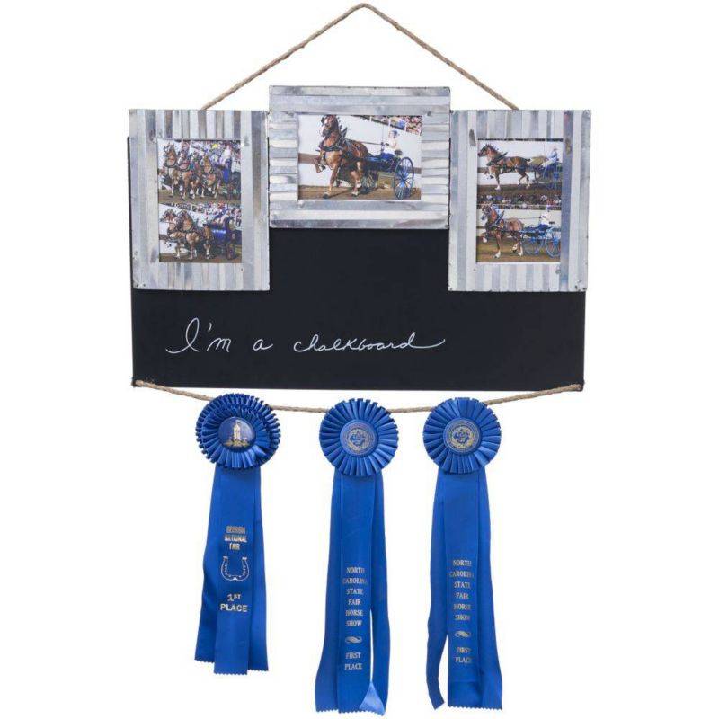 Gift Corral 3 Frame Photo Chalkboad Ribbon Sign