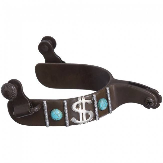 Tough1 Turquoise Stone & Dollar Sign Spur