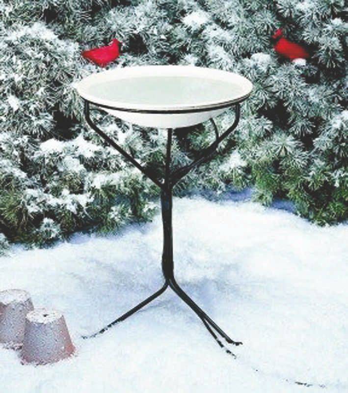 Heated Plastic Bird Bath with  Stand