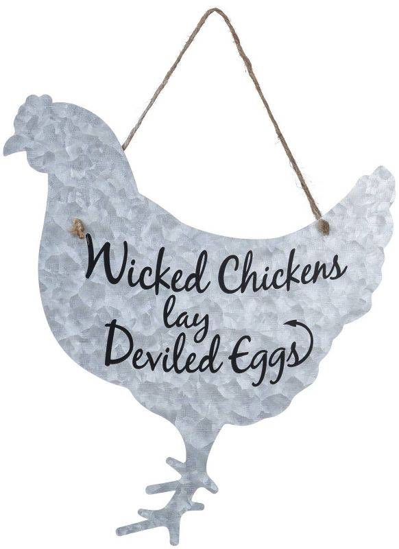 Gift Corral Metal Chicken Sign