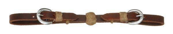 Royal King Leather Curb Strap with  Rawhide Ball